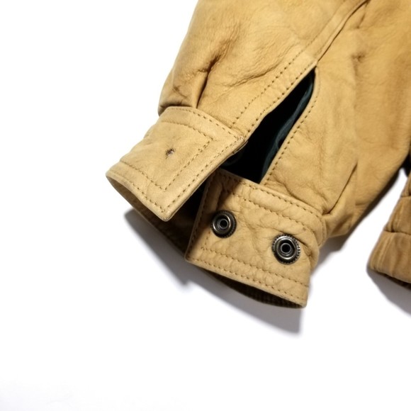 VTG EXCELLED Tan Suede Bomber Aviator Flight Jacket - Picture 9 of 12
